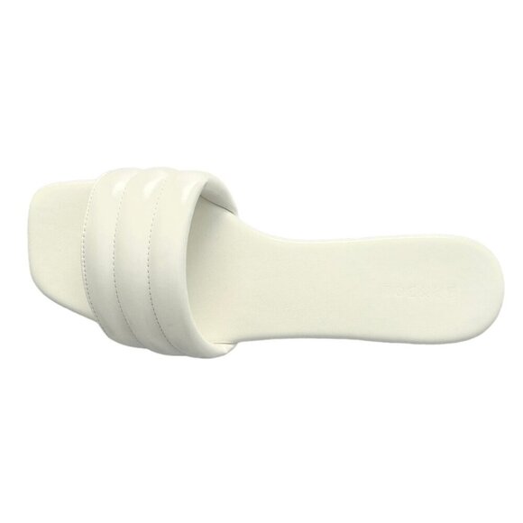 BAMBOO KICK Women's Cushion Band Slide Sandals Flats White Size 8 - Picture 7 of 9